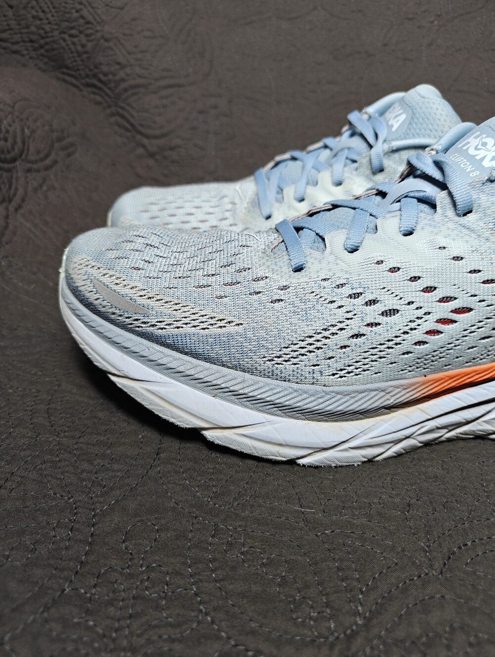 Hoka One One Clifton 8 Blue Fog Sneakers Women's Running Shoe Size 11B - Picture 3 of 9